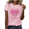 thumbnail image 2 of Njagoc3 Breast Cancer Awareness Swirl Tee Womens Pink Ribbon Watercolor Print Breathable Jersey, 2 of 6