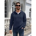 thumbnail image 4 of COOFANDY Men's Full Zip Hoodie Sweatshirt Jacket Casual Long Sleeve Hoodie Lightweight Warm Sweater Coat for Fall Winter Daily Wear, 4 of 9
