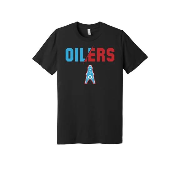 RARE Houston Oilers Slash logo shirt S - 5XL!!! Fast Ship!