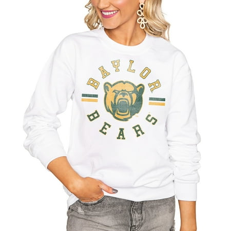 Women's White Baylor Bears Vintage Days Perfect Pullover Sweatshirt