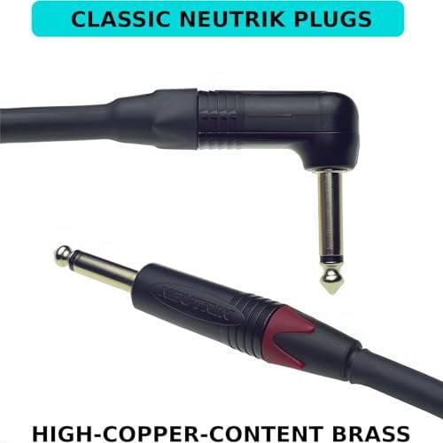 Evidence Audio The Melody Instrument Cable Right to Straight Plugs 20 feet 6 m