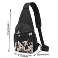 thumbnail image 3 of Rocae Japanese White Crane for Sling Bag Chest Shoulder Backpack Crossbody Bags Casual Daypack for Men Women, 3 of 5