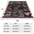 thumbnail image 4 of Veteran Blanket Gift for Proud Patriotic Veterans, Soft Warm Blanket Thank You Gifts for Veterans Dad Grandpa 60“X 50”, 4 of 5