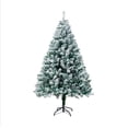 thumbnail image 1 of Árbol de Navidad artificial de 24 pulgadas, clásico pino navideño con base de metal sólido y copo de nieve sin iluminación., 1 of 6