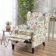 thumbnail image 2 of Noble House Allan Standard Fabric Wingback Pushback Recliner, Light Beige, 2 of 10