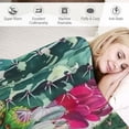 thumbnail image 3 of Shiartex   Cactus Flower Blanket Soft Warm Lightweight Print Throw Blanket for Kids Adults Women Gift White, 3 of 6