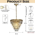 thumbnail image 3 of 4-Light 16" Glam Tierd Chandelier With Crystal Accents, 3 of 14