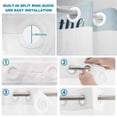 thumbnail image 3 of No Hook Shower Curtain with Built-in Rings - Farmhouse Beach Washable Waterproof Fabric Bathroom Curtains for Hotel,Rentals, Stall 36 X 72 Inch , Starfish Bule Wood Texture Coastal, 3 of 9