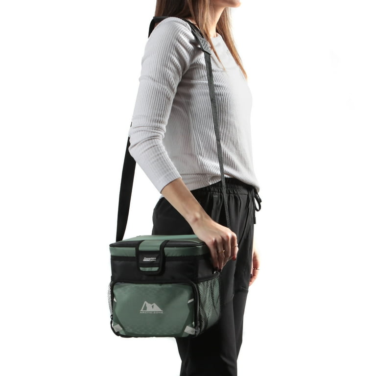 Arctic Zone 9 Can, 6 Quart Zipperless Soft Cooler, Green - Walmart.com