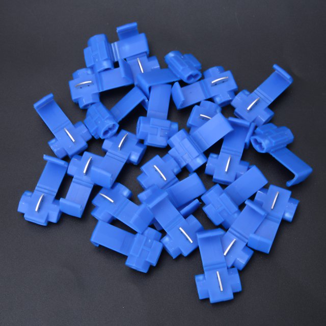 Wire Quick Connecting Solderless Quick Connecting 25Pcs Blue Solderless Quick Splice Snap Wire Connector 0.75-2.5mm/AWG 14 To 18