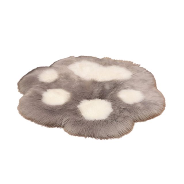 Ounissouiy Alfombra acrílica de dibujos animados para dormitorio, mesita de noche, sala de estar, sofá, alfombra decorativa para puerta, Decoración del hogar Blanco Gris