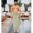 thumbnail image 5 of LA LEELA Men's Holiday Pareo Standard Swimsuits Elegant Vacation Sarong Swimwear Long Swim Beach Wrap One Size Palm Tree, Brown Summer Vacation, 5 of 5