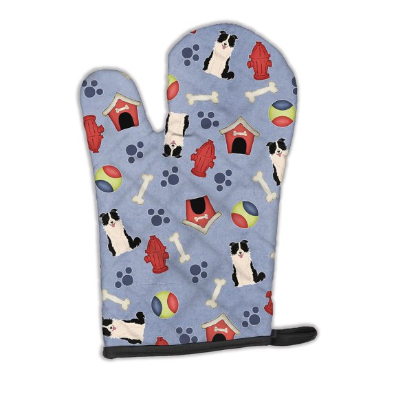 Dog House Collection Border Collie Black White Oven Mitt