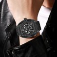 thumbnail image 5 of Men's Square Wrist Watch Silicone Sports Watch Waterproof Analog Digital Multifunction Clock, 5 of 6