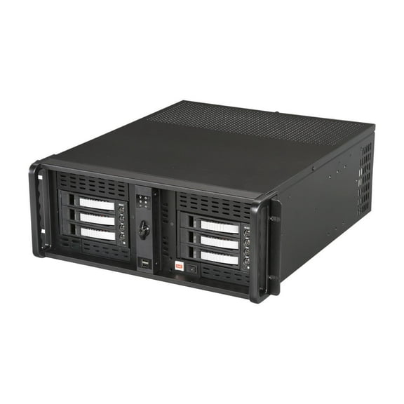 iStarUSA D406ND-B6SL Black Aluminum / Steel 4U Rackmount Compact Stylish Rackmount Chassis