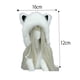 thumbnail image 2 of Gorros con capucha con temática de animales de gato, gorros con orejeras, gorros de disfraz de Halloween para fiesta de felpa suave y esponjoso de invierno, regalo de Navidad, 2 of 5