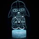 thumbnail image 1 of Lámpara nocturna Darth Vader 3D Illusion Anime Decor, 1 of 1