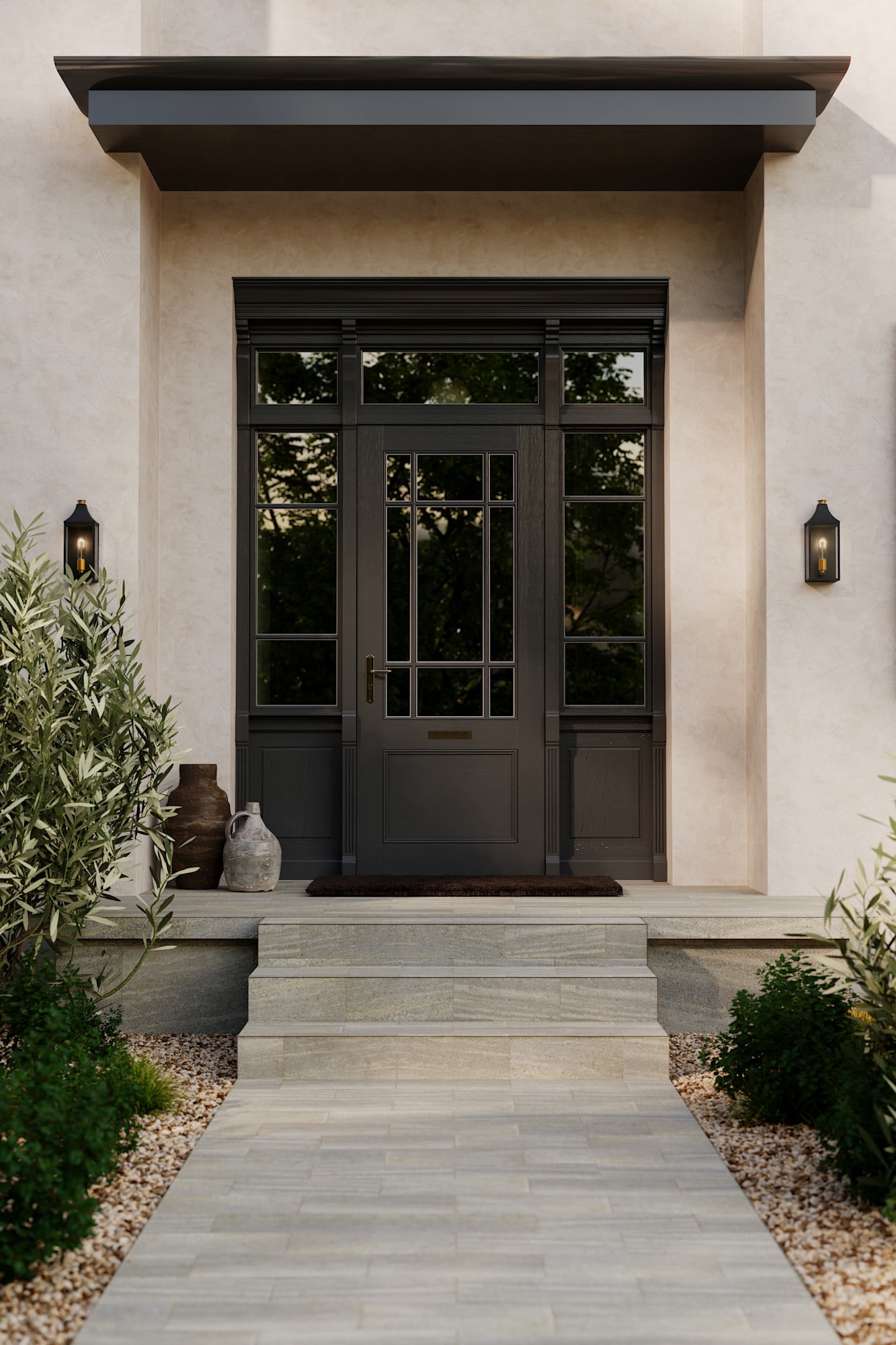 The Great Outdoors 78301-734 Hurstborne 16" Tall Outdoor Wall Sconce - Dark Matte Black /
