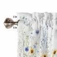 thumbnail image 5 of Spring Flowers Kitchen Curtains Valances and Tiers Set of 3 Plants Tier Curtains and Valance Rod Pocket Valance Curtains Set for Kitchen Bathroom Small Windows 27.5"W x 36"L (Pack of 3), 5 of 8