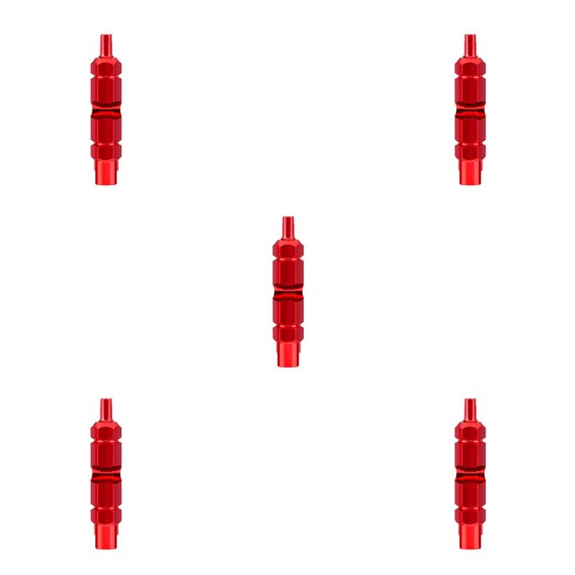 Guardoinrt Multifunctional Valve Core Removal Tool Bike Tire Tube Tire Nozzle Extension Rod Disassembly Wrench Tool red 5Set