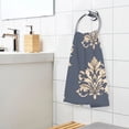 thumbnail image 5 of Decorative Pattern Bath Towel 100% Cotton Soft Thick High Absorbency Hand Face Towel Single Pack 16x28in, 5 of 7