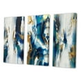 thumbnail image 3 of Designart "Spirit Abstract Nova Blue and Gold II" Abstract Painting Wall Art Set Of 3 - Modern Gold Gallery Wall Set For Home Decor, 3 of 6