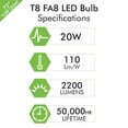thumbnail image 5 of NYLL (2 Pack) 6 ft T8 Single Pin (FA8) Type A Plug & Play LED Tube, Soft White (3000K) Direct Replacement for 38W F72T8/WW (Without Rewiring or Modification) Ballast Required!, 5 of 7