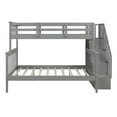thumbnail image 3 of Stairway Twin-Over-Full Bunk Bed with Storage and Guard Rail, Grey, 3 of 5