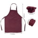 thumbnail image 2 of Juego de chef para niños Juego completo de regalo de cocina para niños con delantal de gorro de chef y funda de cocina para cocinar, hornear, pintar, decorar, fiesta (rojo vino), 2 of 5