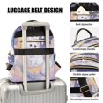 thumbnail image 4 of RMDQTR Quilted Backpack Lightweight Casual Daypack with Multi Zipper Pockets for Travel Daily Use Shopping Sports Princess Cat and Moon, 4 of 7