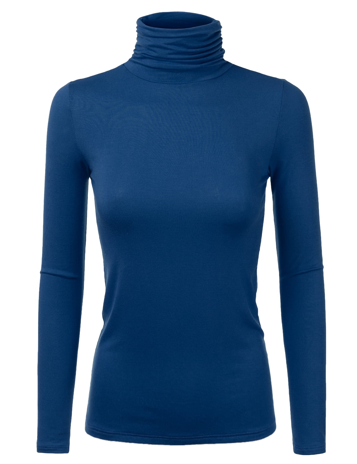 Doublju - Doublju Women's Turtleneck Top Pullover Long Sleeve ...
