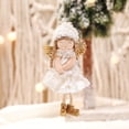 thumbnail image 2 of RV 3 piezas de muñeco de Ángel de encaje de Navidad árbol de Navidad pequeño colgante con copo de nieve niña decoraciones de ventana de Navidad Accesorios brillar Electrónica, 2 of 5