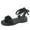 Black, variant on WOYY Girls Elegant Sandals Soft Sole Kids Beach Shoes (Toddler/Little/Big Kids)