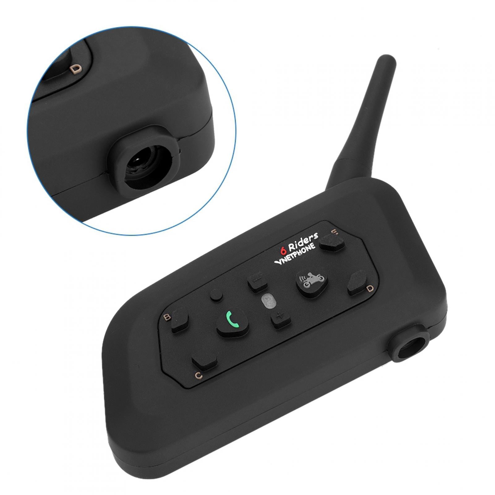 Brrnoo V6-1200 Motorcycle Wireless Hands Free Headphone 6 Users Full Duplex Referee For Referee Aerial Photography Concert Skiing - Walmart.com