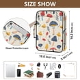 thumbnail image 3 of Haosy Accordion File Organizer Zipper Binder 500 Sheet 6-Tab Expanding File Folder Multi-Pocket 1.2 Inch 3 Ring Hand Drawn Mushrooms, 3 of 7
