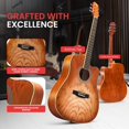 thumbnail image 2 of Pyle Steel String Acoustic Guitar Kit, 41" Full Size Cutaway with Ashtree Top, Open Pore Finish, Premium Accessory Set with Armored Gig Bag, Cherry Burst Matte, 2 of 5