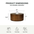 thumbnail image 5 of Better Homes & Gardens Miller Drum Coffee Table, Walnut, 5 of 7