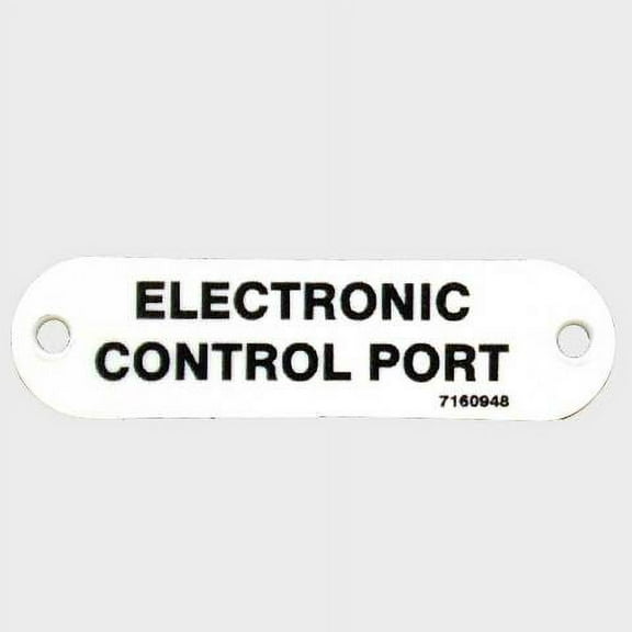 Carver Yacht Boat Label Tag 7160948 | Electronic Control Port White
