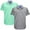 Green/Grey, variant on Visive Mens Big & Tall Dress Shirt 2-Pack - Oxford Short Sleeve Button Down - Modern Fit - Breathable Material - Variety of Colors - Perfect for Business, Casual & Vacation - Sizes S - 4XL For Big Men