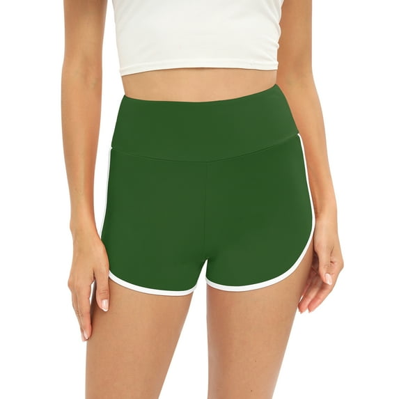 Xmarks Women's Plus-Size Run Shorts Sport Booty Shorts Yoga Dance Sleeping Short Pants Summer Athletic Shorts Green US 6-18