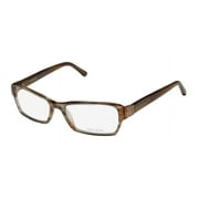 NEW VERA WANG V311 WOMENS/LADIES DESIGNER FULL-RIM NUDE HORN SIMPLE & ELEGANT GORGEOUS HIP FRAME DEMO LENSES 48-16-130 EYEGLASSES/SPECTACLES