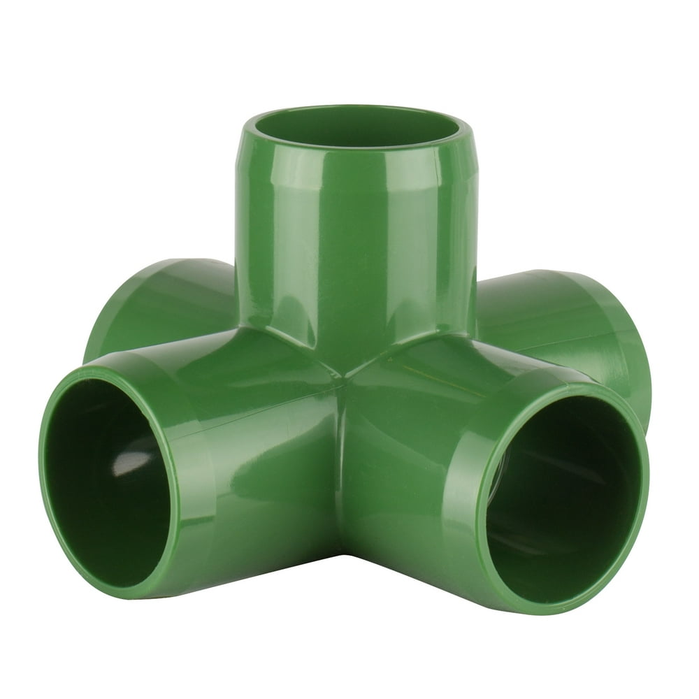 5 way X 1" Green Furniture Grade PVC Fitting