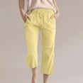 thumbnail image 2 of Girls Kids High Waisted Wide Leg Pants Drawstring Elastic Trousers Straight Leg Long Pants With Pockets Clothes, 2 of 5