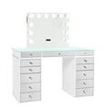 thumbnail image 3 of Impressions Vanity Slaystation Plus 2.0 Tabletop and Mirror with Drawers Bundle (Bright White), 3 of 4