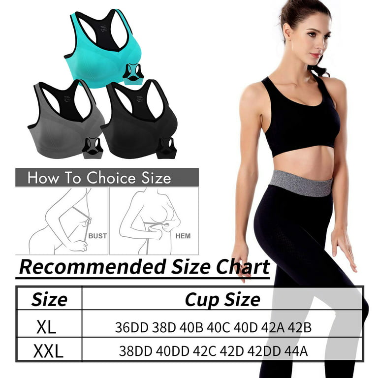 Women's Sports Bras High Compression Front Closure Fitness Support Yoga Bra  for Women Fashion Racerback Sporty Gym, Black, Medium : :  Clothing, Shoes & Accessories