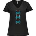 thumbnail image 3 of Inktastic Blue Crab Lover Women's Plus Size V-Neck T-Shirt, 3 of 5