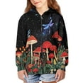 thumbnail image 3 of chaqlin Mushroom Hoodies for Girls 6-7 Trendy Y2K Hooded Sweatshirt Dragonfly Full Zip Sports Jacket Lightweight Loose Fit Hoodie Coat with Pocket, 3 of 7