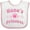 White and Pink, variant on Inktastic Nanas Princess Granddaughter Girls Baby Bib