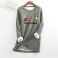 thumbnail image 1 of Birdeem Haut en Peluche Chaud Imprimé de Noël pour Femme, 1 of 1