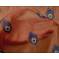 thumbnail image 4 of oneOone Silk Tabby Fabric Peacock Feather Ikat Print Fabric BTY 42 Inch Wide, 4 of 4